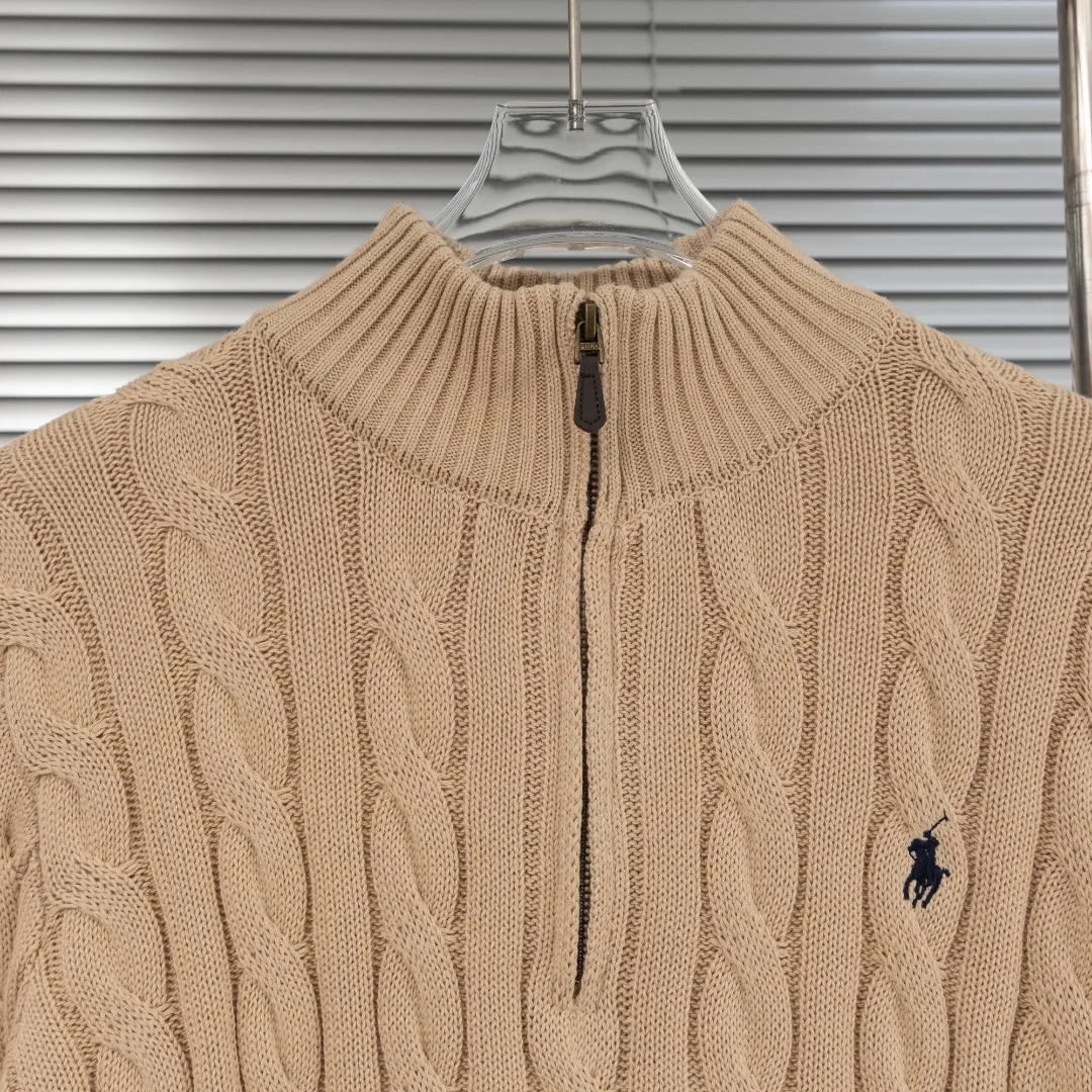 P290 top version (different currencies) You can scan the QR code to enter the official website Style: Ralph Lauren POLO Ralph Lauren small label embroidered knitted old money style half-zip pullover long-sleeved sweater Color: Picture color Size: XS-XL Fabric: Pure cotton Accessories: Full set of customized accessories No gender distinction, same style for men and women